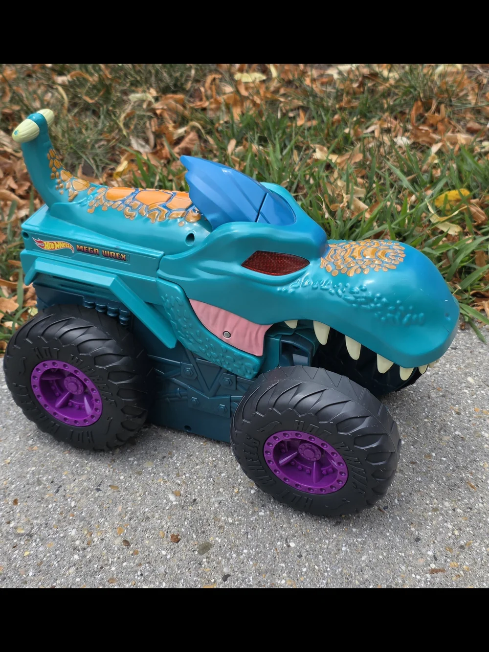 Mega Wrex Dino Monster Truck Toy - Teal & Purple - Picture 1 of 4